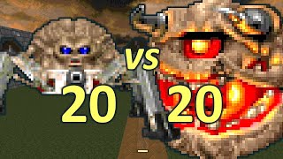 20 Arachnotrons vs 20 Pain Elementals  Monster Infighting  Doom II Retro Battles [upl. by Prager]