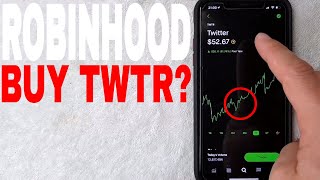 ✅ How To Buy Twitter TWTR Stock On Robinhood 🔴 [upl. by Babbette448]