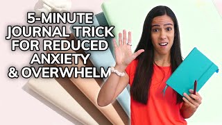 My 5 Minute Journaling Trick for Anxiety amp Overwhelm from a therapist [upl. by Denby399]