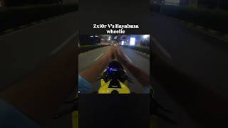 Zx 10r vs Hayabusa drag race and wheelie  zx10r vs Hayabusa new viral short  hayabusa youtube [upl. by Etteniotnna]