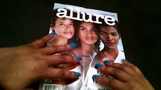 ASMR Allure Magazine Flip😴😴📕📚 close mic whispering page turning amp more [upl. by Salem338]