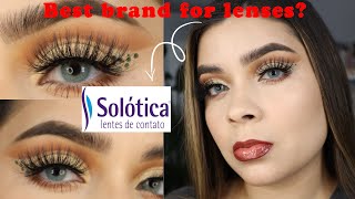 NEW Solotica Samba Green color lenses Review and Try on Haul 2023 Aquarella quarterly [upl. by Ayanahs]