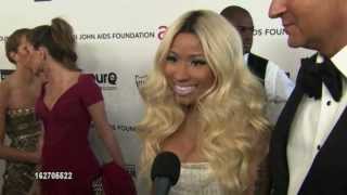 Nicki Minaj Interview  Oscars 2013 Elton John AIDS Foundation ORIGINAL [upl. by Notsecnirp]