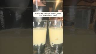 Making My 1 year old Mango Boba Drink shorts cooking boba toddlerfoodie [upl. by Benenson34]