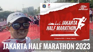 Jakarta Half Marathon 2023 Keren 🔥🎉🎉 [upl. by Gunnar473]