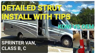 Sprinter Van Strut Install Step by Step  Winnebago View Navion [upl. by Renrut]