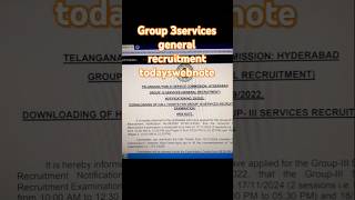 Group3 services general recruitment todays webnote for hallticket latest update group 3trending [upl. by Dysart]