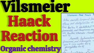 Vilsmeier haack reaction in hindi  Organic chemistry MSc chemistry hindi notesEasy language [upl. by Moht]