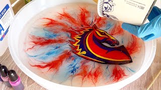 Resin Art Lesson Amazing Epoxy Table with Football Team Logo [upl. by Juni]