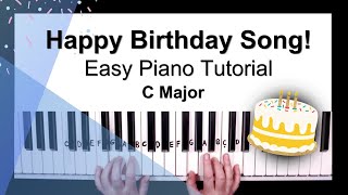 Happy Birthday Song 3 Chords  Easy Piano Tutorial in C Major piano easy tutorial cover song [upl. by Tawsha860]