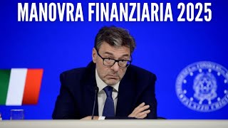 Manovra finanziaria 2025 del governo Meloni [upl. by Assir408]