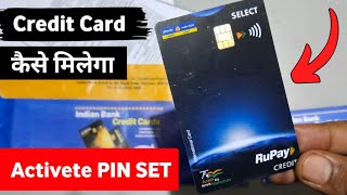 indian Bank Credit Card Unboxing amp Activete PIN SET Kaise kare  indian Bank Rupay Credit Card [upl. by Cuthbertson316]