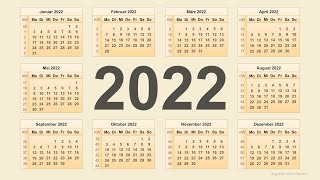 Kalender 2022 [upl. by Bolme]