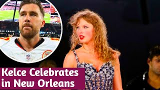 Travis Kelce Flies to New Orleans to Celebrate with Taylor Swift After Chiefs Victory Over Raiders [upl. by Aerahs443]