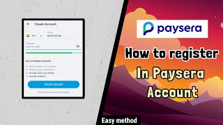 How To register in paysera Account  Simple and easy way  Alternative present [upl. by Abebi]