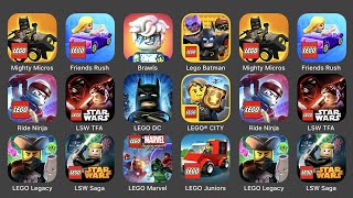 Mighty Micros Friends Rush Brawls Lego Batman Ride Ninja LSW TFA LEGO DC LEGO CITY [upl. by Phip]