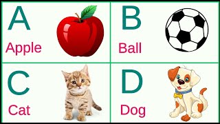 ABCD  A for apple B for ball  ABC Song  ABC for Kids  Kids Learning Video  Nursery Rhymes [upl. by Eetnod409]