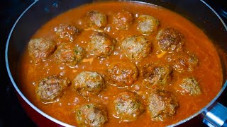 ¿Ya No Sabes Cómo Cocinar la Carne Molida Aqui una Receta de Albondigas en Salsa Riquisíma y Fácil [upl. by Yllehs]