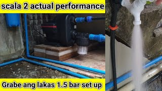 Grundfos scala 2 actual performance 15 bar settings grabe ang lakassmart water pump [upl. by Bron]