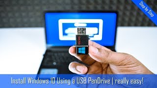 How to Install Windows 10 From USB Flash Drive Complete Tutorial [upl. by Nilyarg]