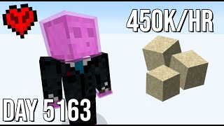 🔴 450k Sand PER HOUR in HARDCORE MINECRAFT  Day 5163 [upl. by Aprilette125]