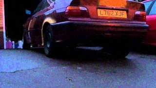 BMW e36 325i M50B25 Coupe with Longlife M3 back box muffler  exhaust sound [upl. by Krista]