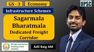 Sagarmala Bharatmala DFC  Infrastructure  GS 3 Economy  UPSC CSE Mains  Adil Baig [upl. by Bevus]