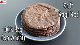 Ragi Roti Recipe  How To Make Soft Ragi Roti  Easy Finger Millet Chapathi  Skinny Recipes [upl. by Llenrev]