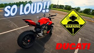 EAR SPLITTING Commute Home on a 200HP Ducati [upl. by Olmsted]