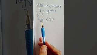 Characteristics And Mantissa Of Logarithms shorts viral logarithm maths foryou [upl. by Radferd]