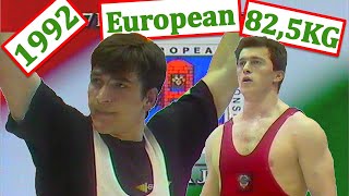 825KG  Pyrros Dimas  1992  European Weightlifting Championship Szekszárd HUN [upl. by Ytsrik]