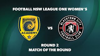 League One NSW Womens Round 2 Central Coast Mariners FC vs Blacktown City FC [upl. by Esiahc]