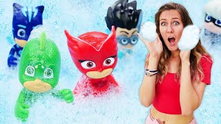 Los PJ Masks en la Guardería infantil de Ana Juguetes de los Héroes en Pijama [upl. by Tallou]