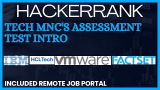 HackerRank Tutorial HackerRank Top MNCs Assessment Test Intro  Remote Job Portal [upl. by Caprice]