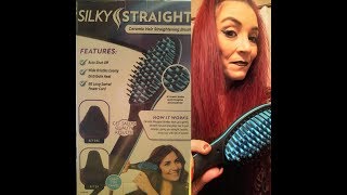 MY FIRST IMPRESSIONSREVIEW ON THE SILKY STRAIGHT HAIR BRUSH [upl. by Beitris]