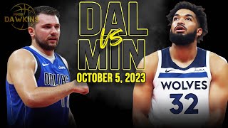 Dallas Mavericks vs Minnesota Timberwolves Full Game Highlights  October 5 2023  FreeDawkins [upl. by Ybur]