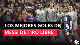 MESSI EL MEJOR EN TIROS LIBRES  RECOPILACIÓN DE MEJORES GOLES DE MESSI EN TIROS LIBRES [upl. by Caravette786]