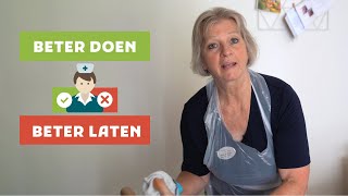 Verzorgende IG in verpleeghuis laat zien welke handelingen je beter kunt laten  Beter Laten lijst [upl. by Lynnworth]