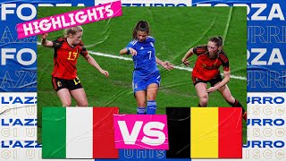 Highlights ItaliaBelgio 12  Femminile  Arnold Clark Cup [upl. by Fawn]