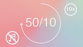 50 Minute Pomodoro Timer  10 Minute Break  Pastel Color Wheel  Repeats 10x  Study amp Focus Timer [upl. by Aiekat304]