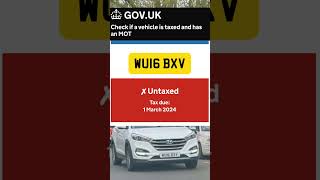 Untaxed Hyundai Tucson hyundai hyundaitucson vehicletax vehiclecheck govuk uk dashcam car [upl. by Enylhsa]