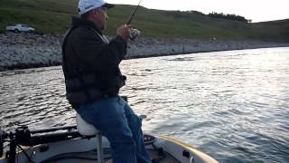 Fishing the Missouri River Garrison Dam Tailrace 2012wmv [upl. by Livvyy]