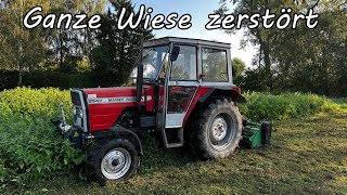 Ganze Wiese zerstört  Mulchen statt Heuen [upl. by Naud]