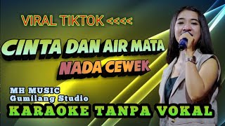 CINTA DAN AIR MATA  KARAOKE NADA CEWEK TANPA VOKAL  SARAH AZHARA MH MUSIC [upl. by Erdnassak]