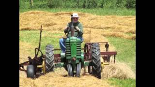 Making Hay with a John Deere H newer [upl. by Ever]