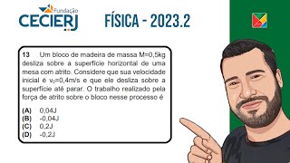 Questão 13 Física Vestibular CEDERJ 20232 [upl. by Gazzo]