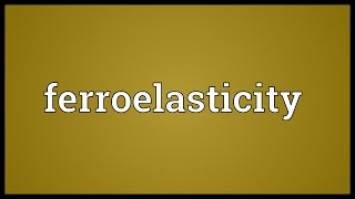 Ferroelasticity Meaning [upl. by Lehacim]