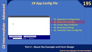 C App Config  Part 2  About the Example  C Advanced 195 [upl. by Verne966]