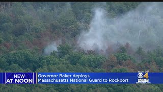 Massachusetts National Guard activated to help fight Rockport brush fire [upl. by Ettennig242]