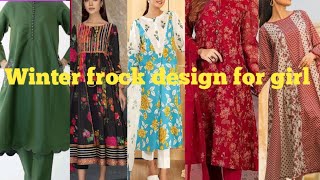 Latest Winter Frock Designs 2024  FrockDesigns cutting and stitching Printedfrock designs ideas [upl. by Elakram]